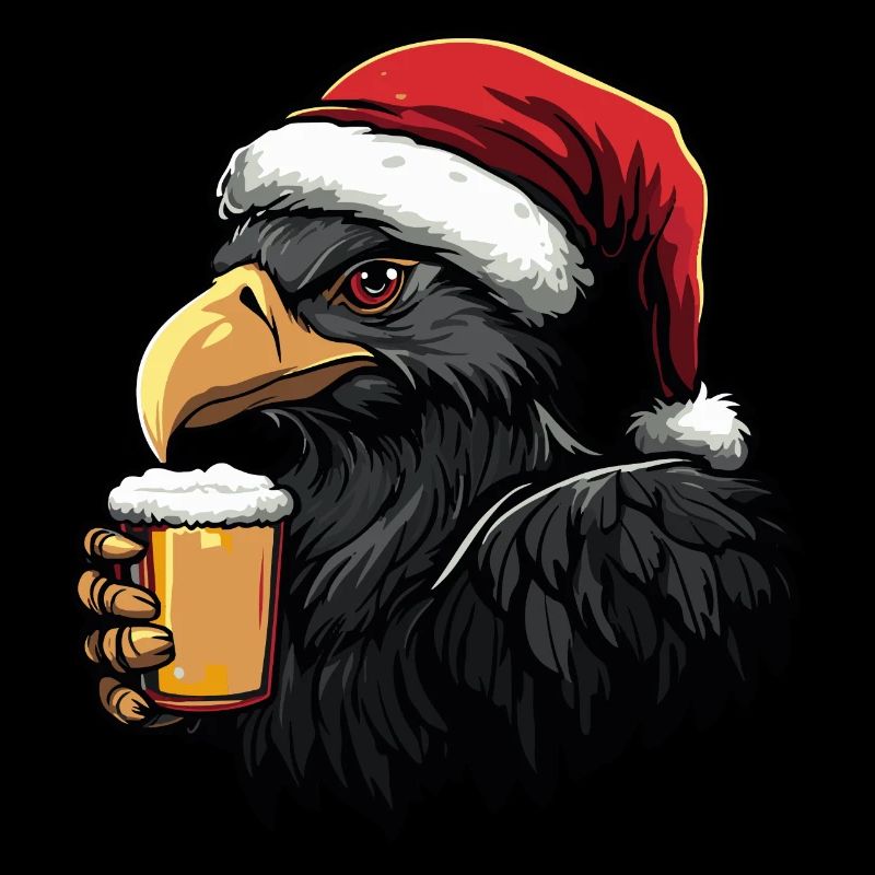 Harpyie Vogel Weihnachten Bier