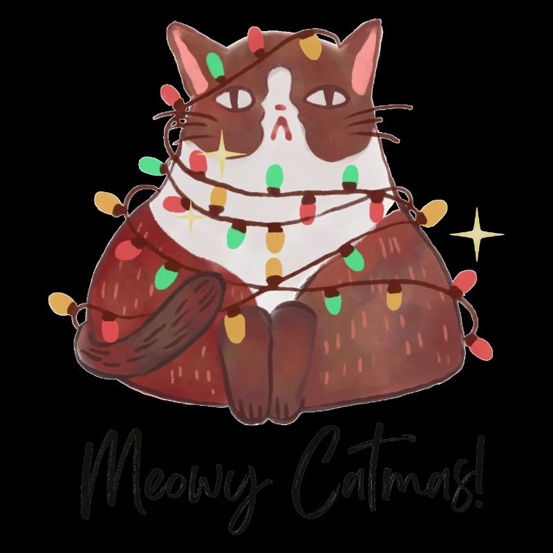 Meowy Catmes – Conception de Noël de chat drôle