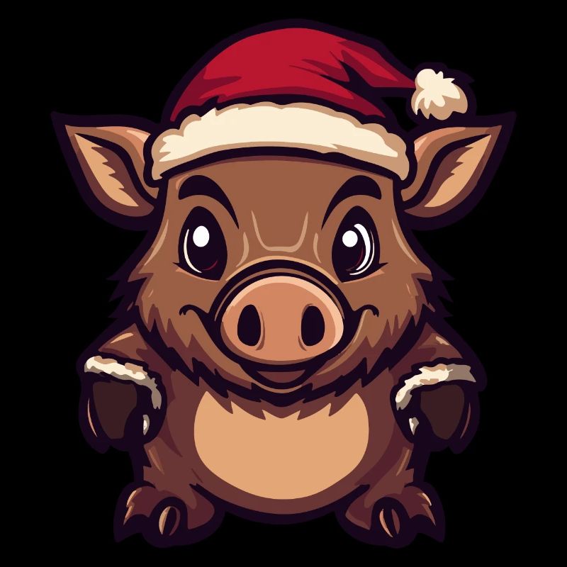 Cochon Noël Sanglier