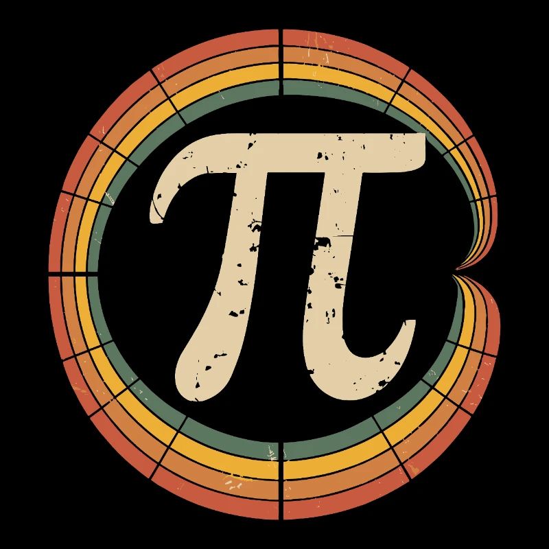 Retro Pi Symbol Design für Pi Tag