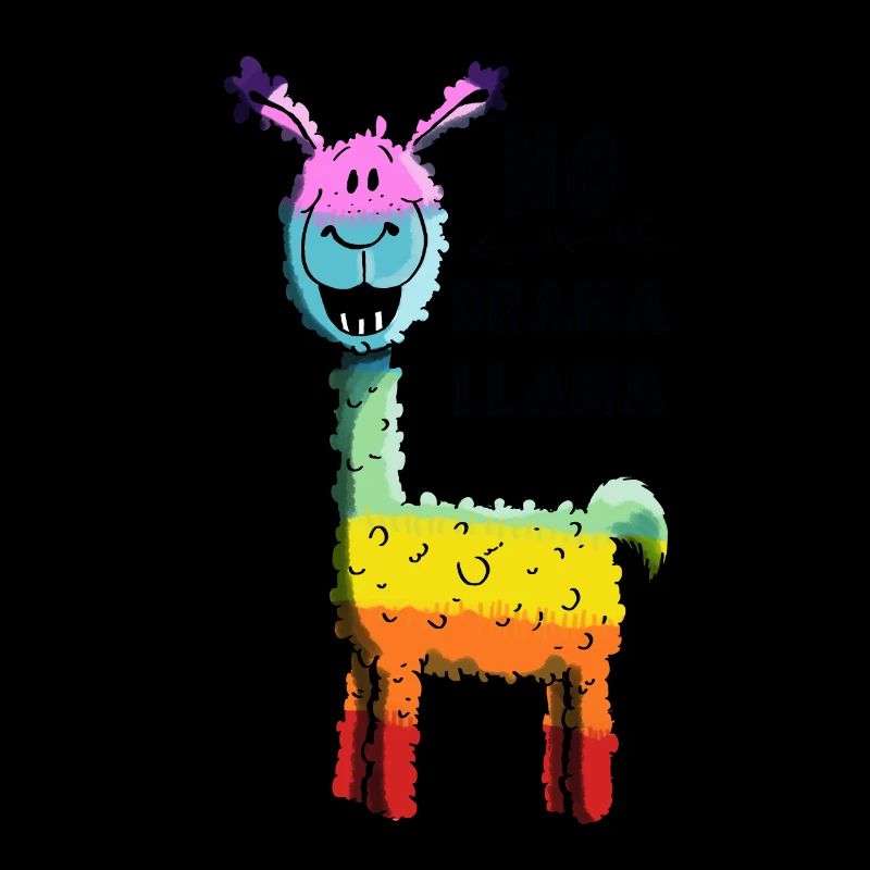 Rainbow No Drama Llama - Llama - Gift