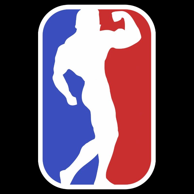 Logo bodybuilder bodybuilder biceps posent Arnold