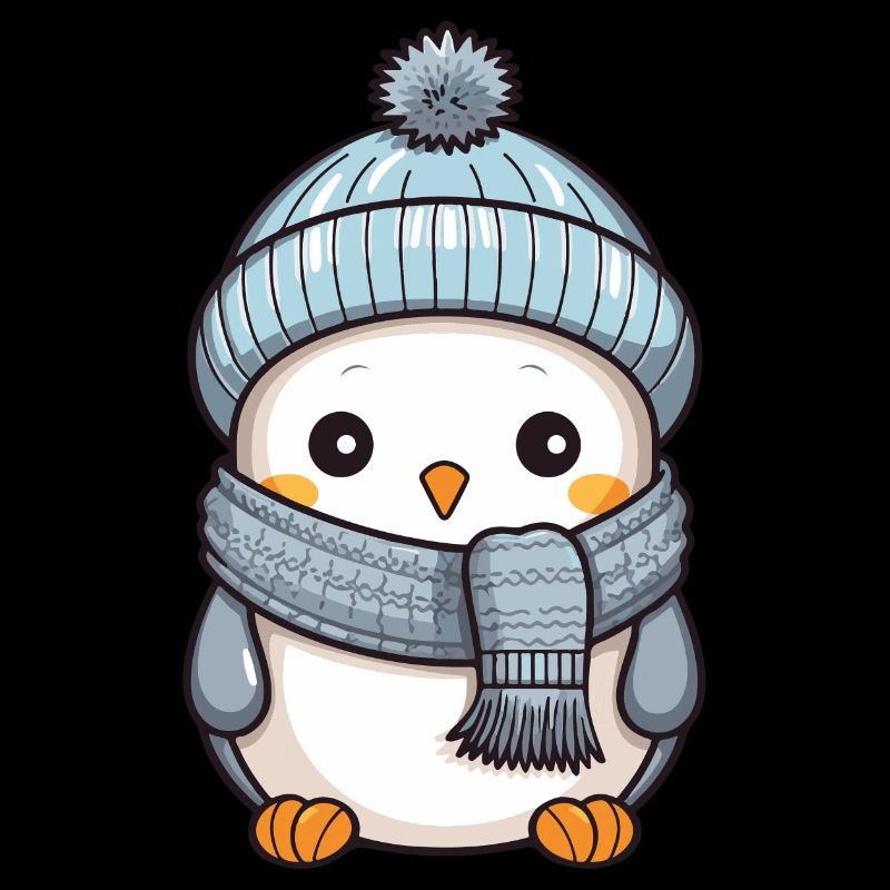 Pinguin Winter Comic