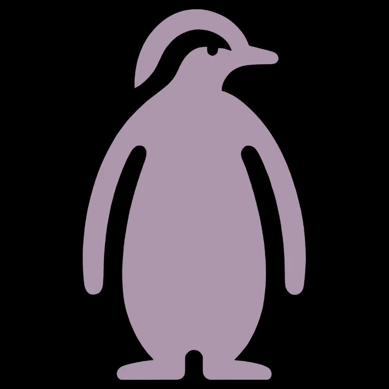 Pinguin Silhouette Elegantes Design