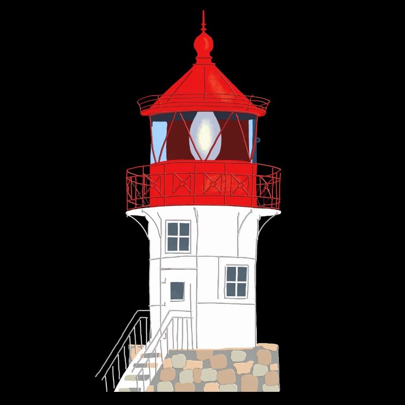 Île de Hiddensee, phare Gellen, pas de texte