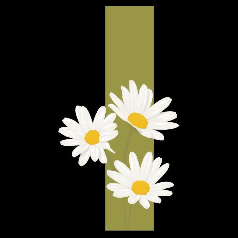 Buchstabe i Grüne Gänseblümchen