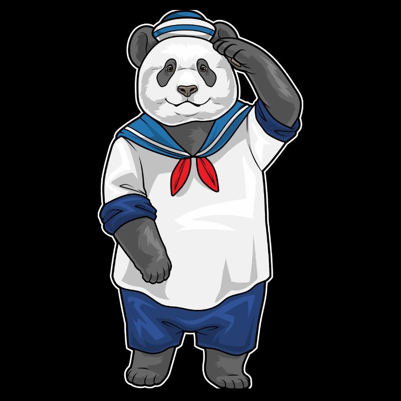 Chapeau de marin panda
