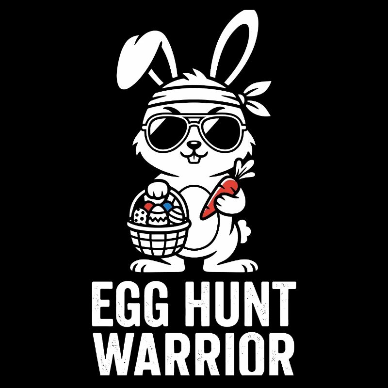 Easter Bunny Warrior with Sunglasses