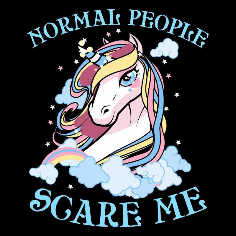 Einhorn Geschenk Normal People Scare Me