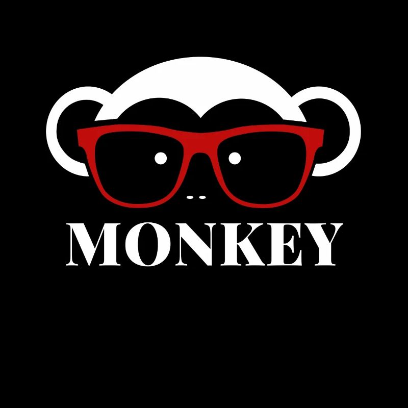 Affe mit Hipster Brille Geschenk Mensch