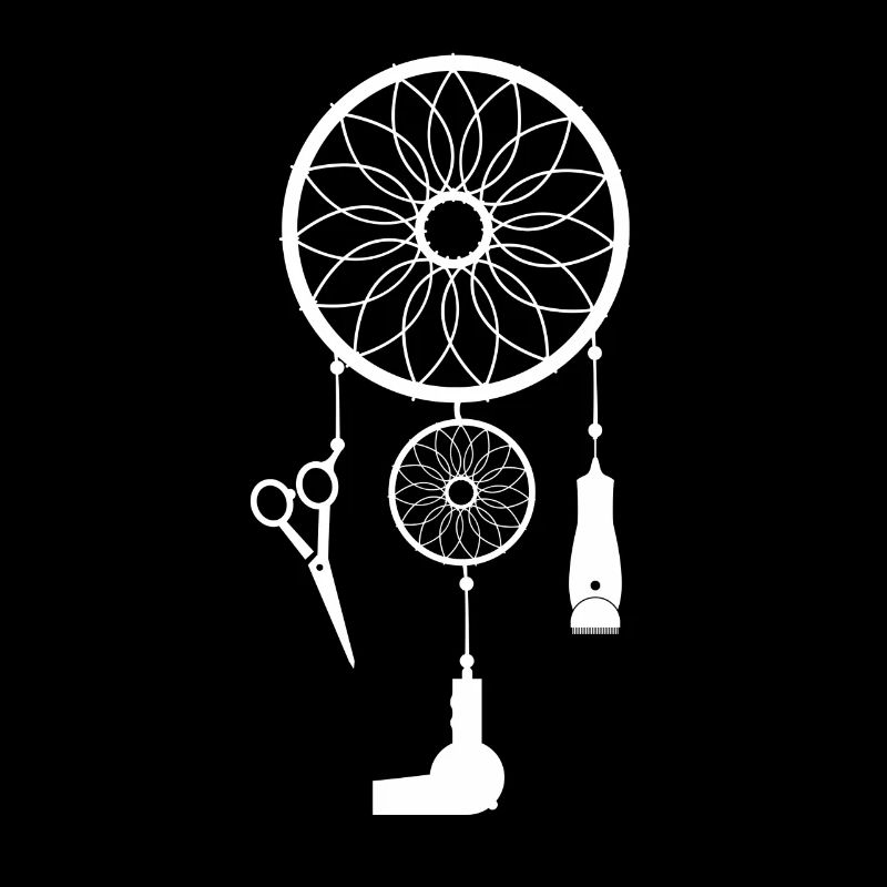 Sèche-cheveux ciseaux peigne coiffeur coupe de cheveux mandala