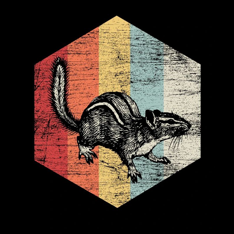 Eichhörnchen Nüsse Wald Baum Tier Geschenk vintage
