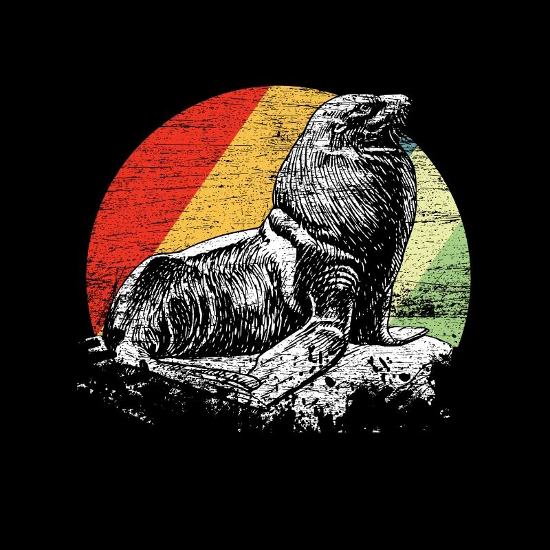 Seelöwe Robbe Tier Walross Geschenk Idee Wasser