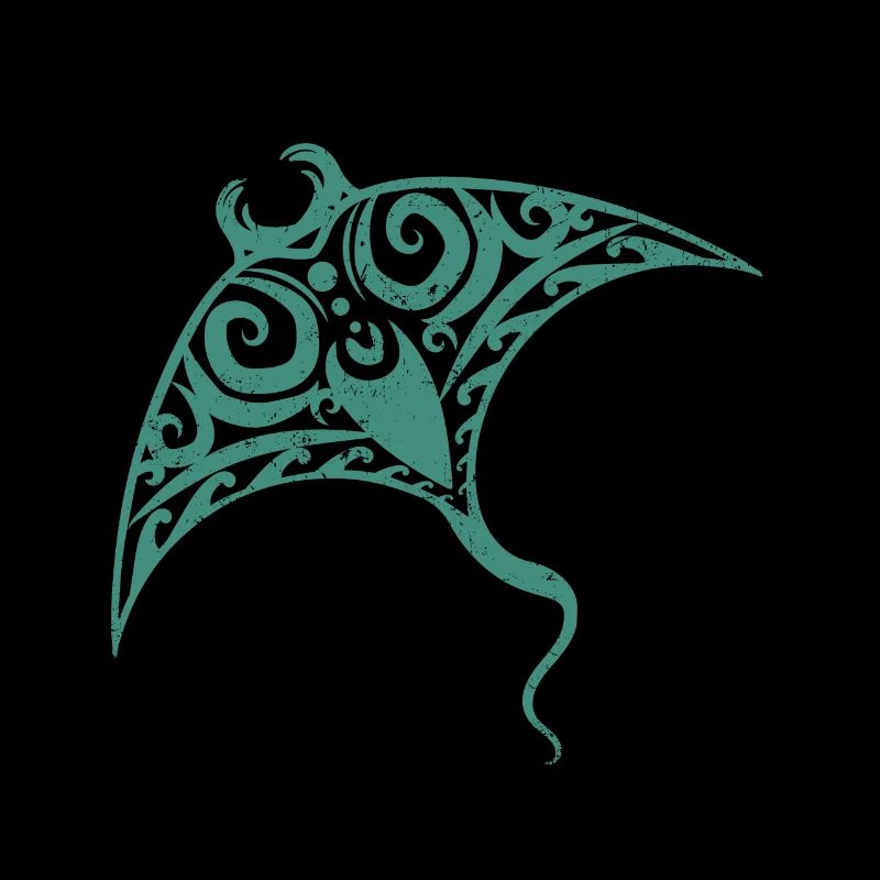 Stachelrochen Rochen Dasyatis Maori Tattoo