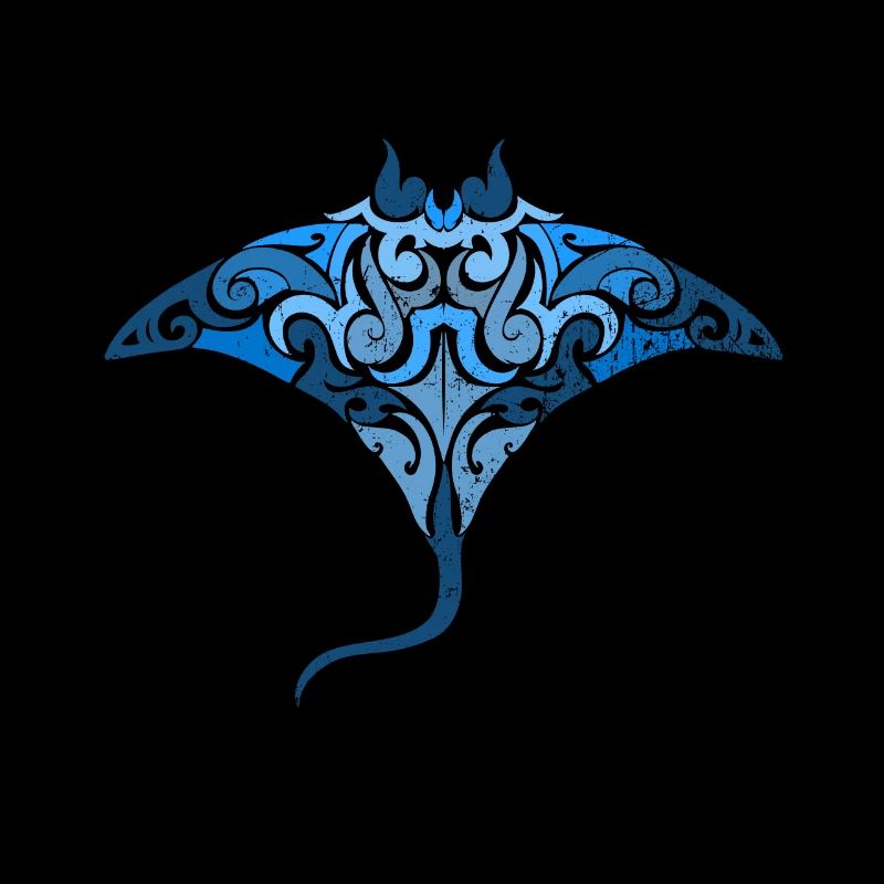 Stachelrochen Rochen Dasyatis Maori Tattoo