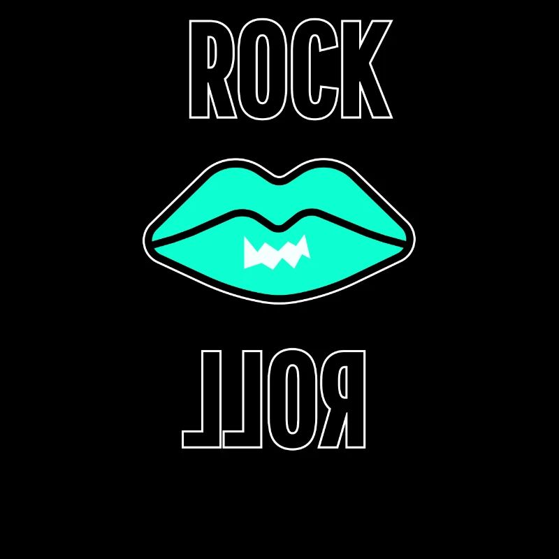 Rock n roll lips blue