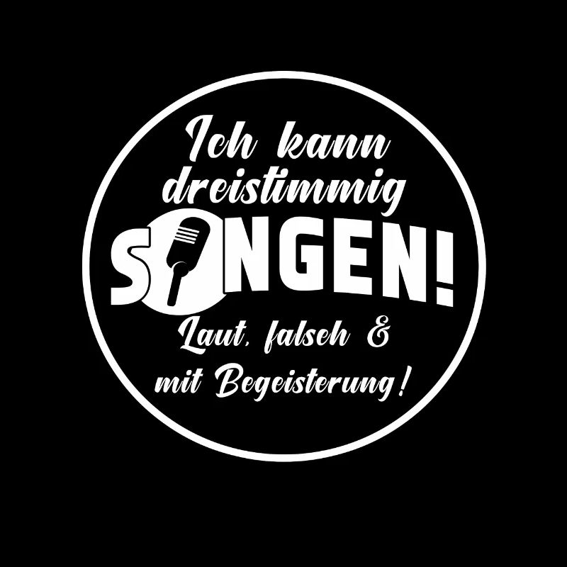 Dreistimmig Singen Chor Lustiger Spruch Geschenk