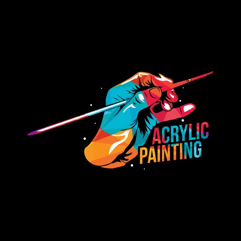 Acrylmalerei polygon