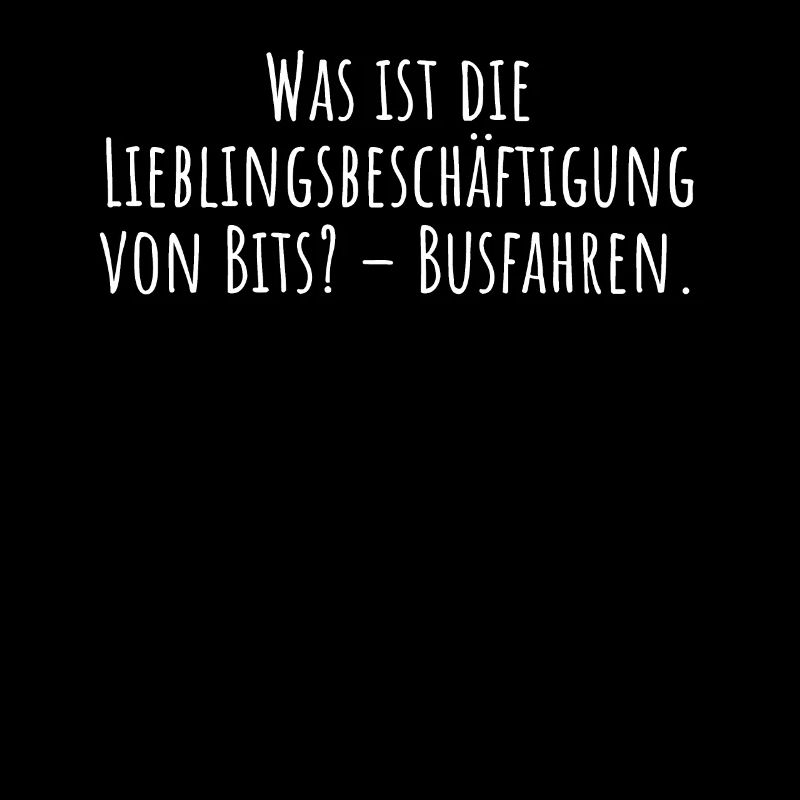Informatiker Bits Busfahren Spruch Lustig