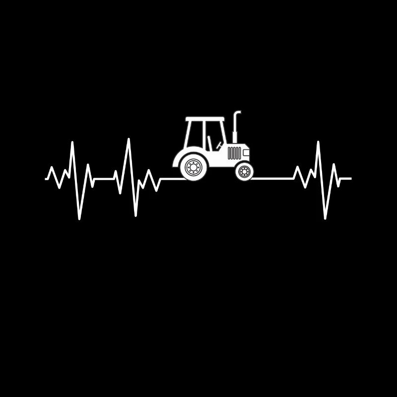Traktor EKG Bauer Landwirt Herzschlag Leidenschaft
