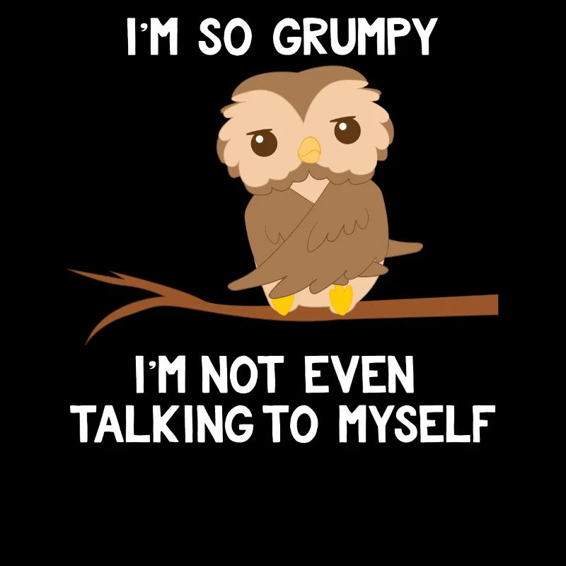 Eule - Eulen - Laune - Schlechte Laune - Spruch