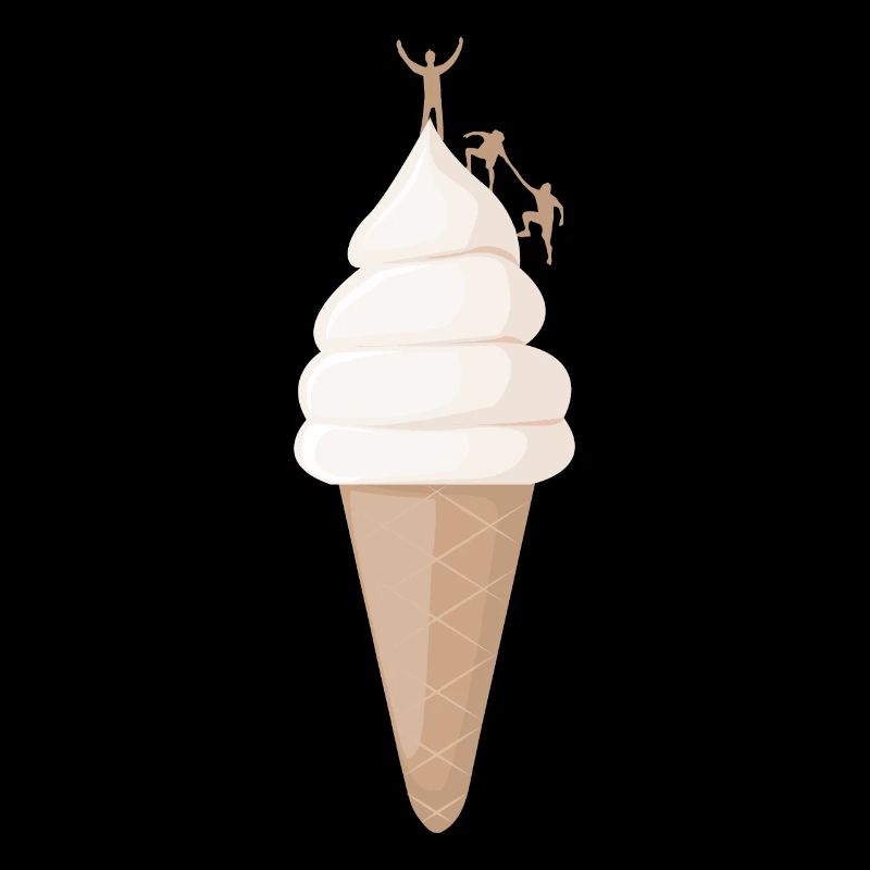 Klettern auf einer Eiswaffel