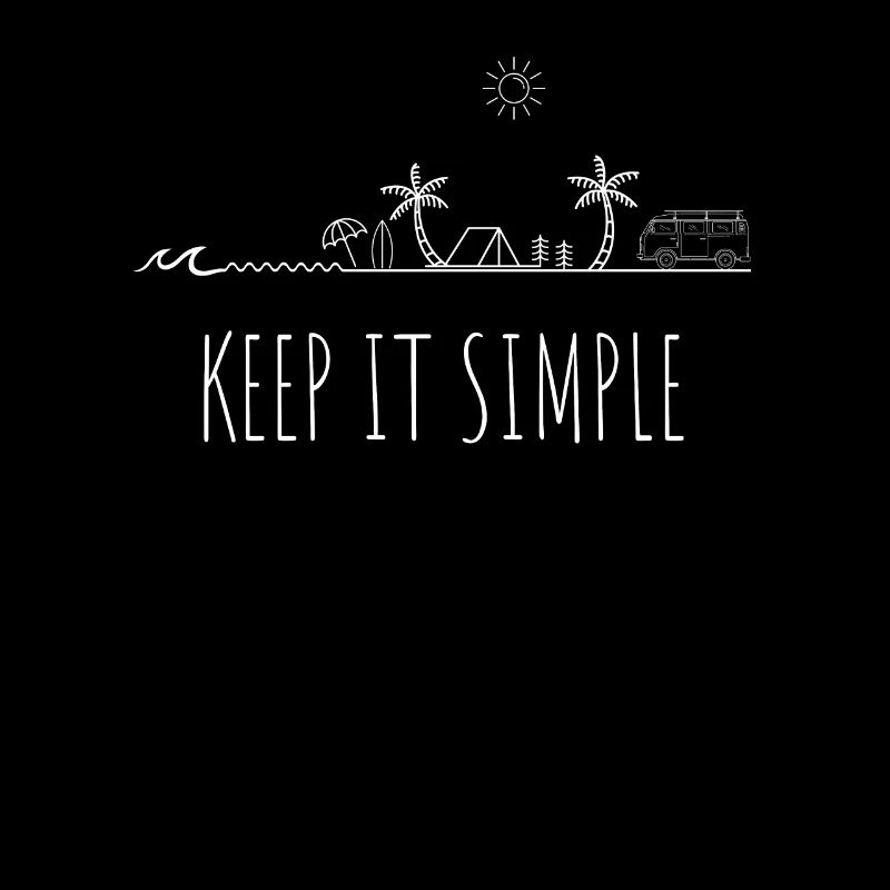 Keep it simple Surf Beach Camper Bus Geschenk
