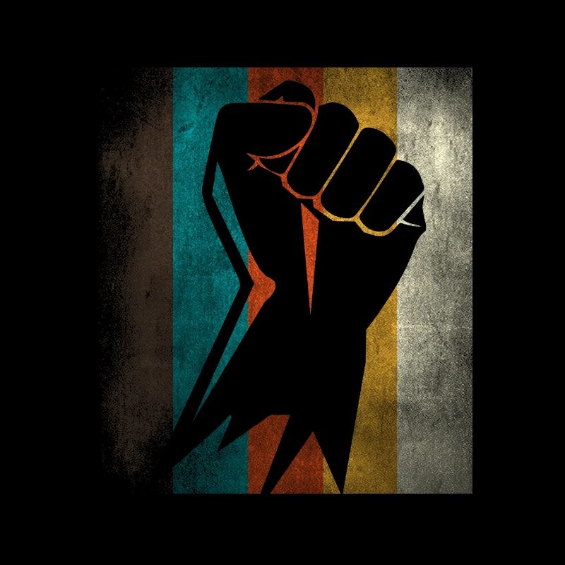 Revolution erhobene Faust bunt