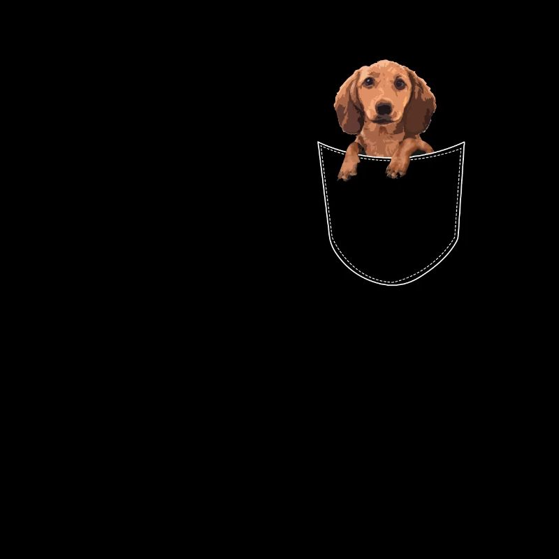 Dackel Rot Dachshund Brusttasche Geschenk Hund 821