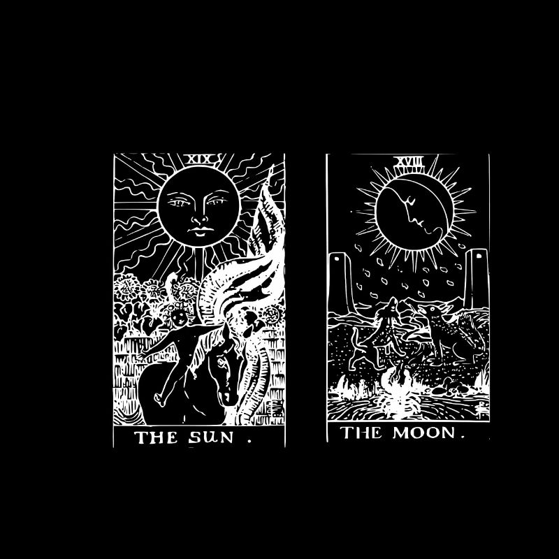 Sun and Moon Tarot Opposites Hell