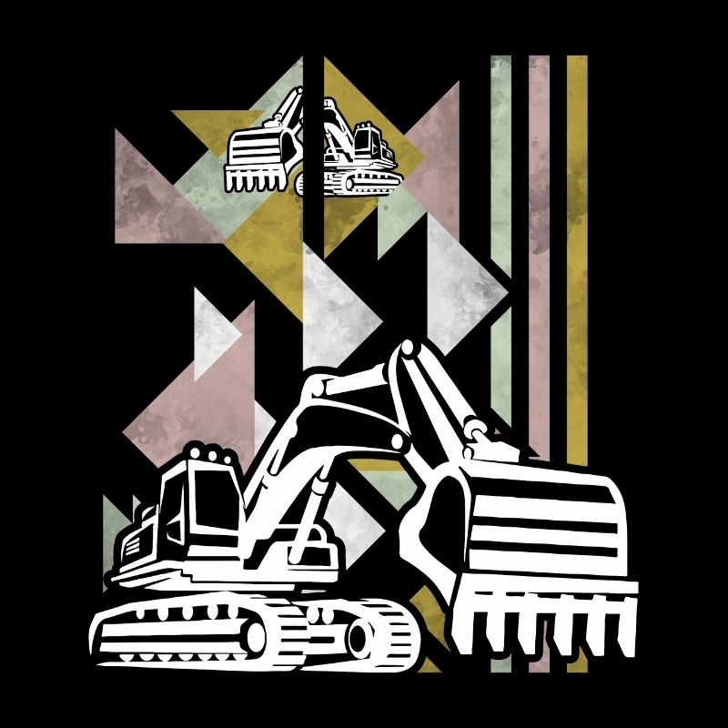 Excavator construction site construction machine gift · shovel