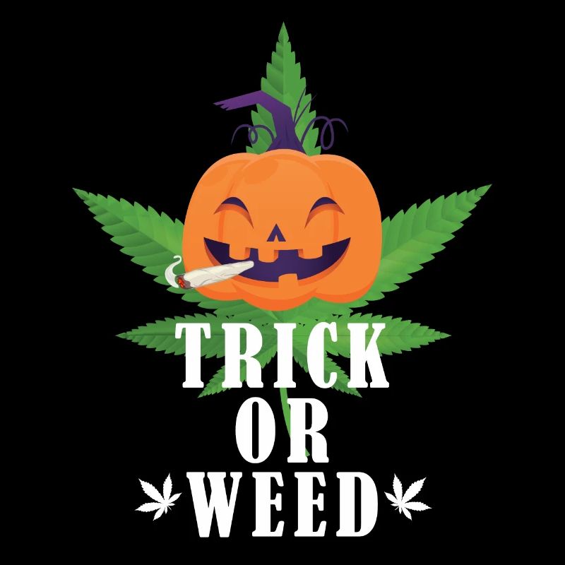 Halloween Marijuana Cannabis Pumpkin Trick or Weed