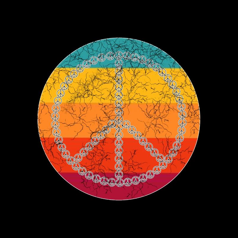 Peacezeichen im Vintage Style Retro Look Geschenk