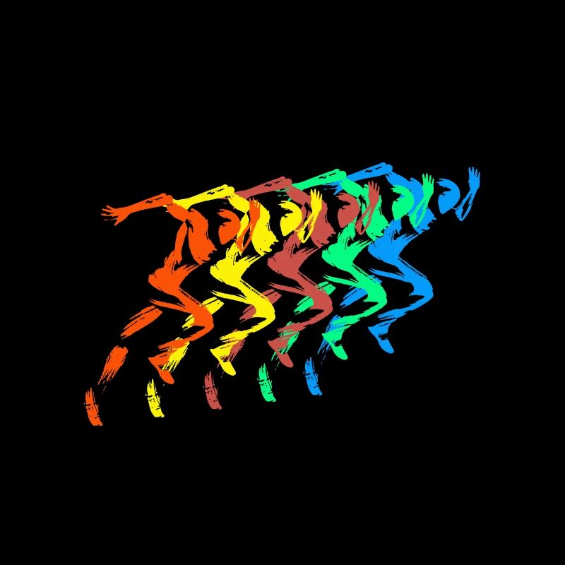 Leichtathletik Läufer Bunt Sprinter