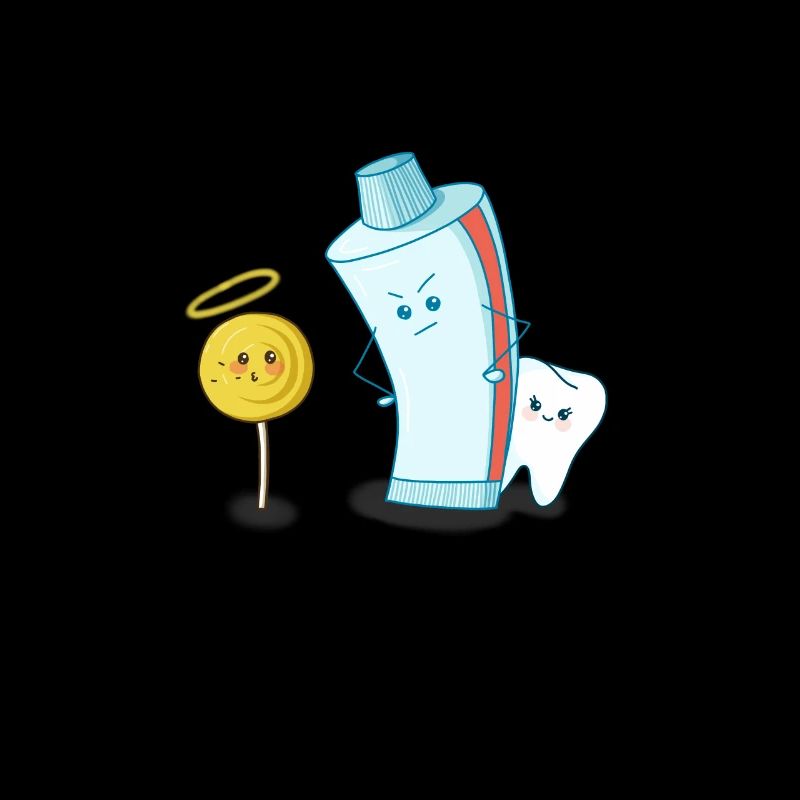 Sweet little tooth is protected by toothpaste