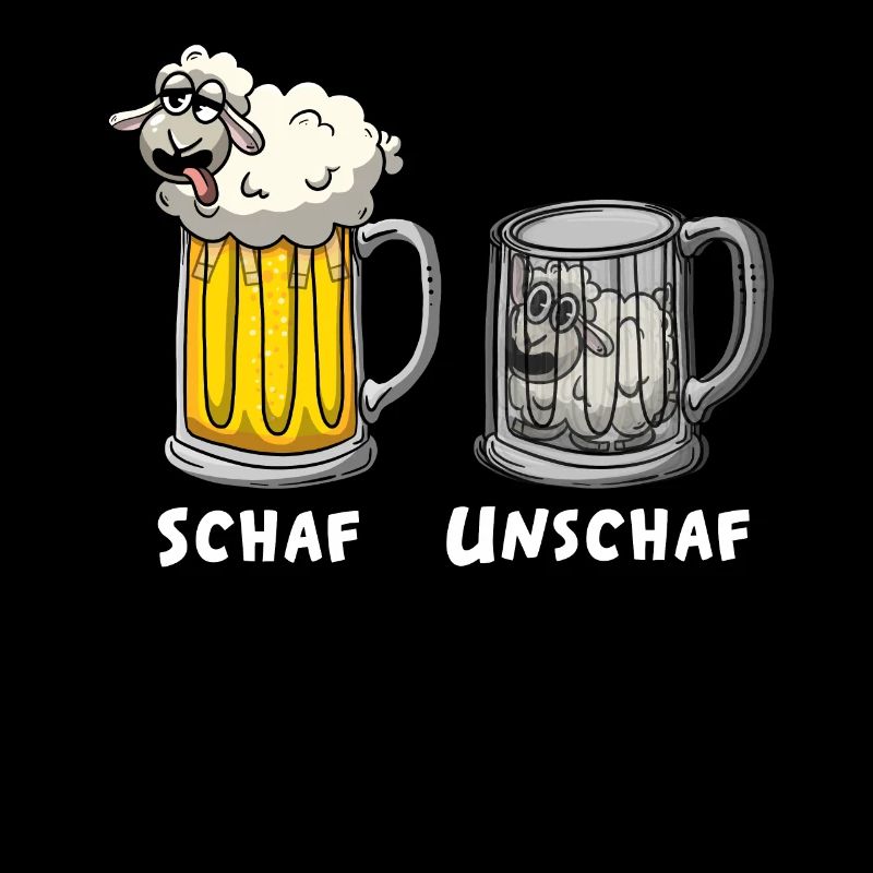 Schaf Unschaf mit Bier