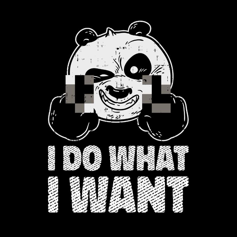 Lustiger Frecher Panda mit zensierten Mittelfinger