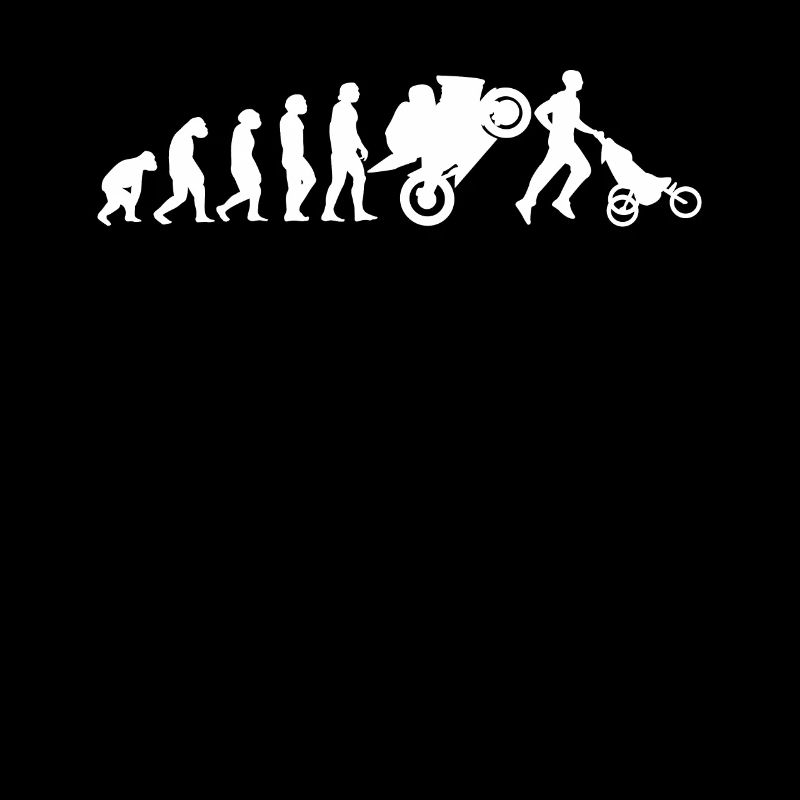 Motorradfahrer Evolution Papa Motorrad Jogger