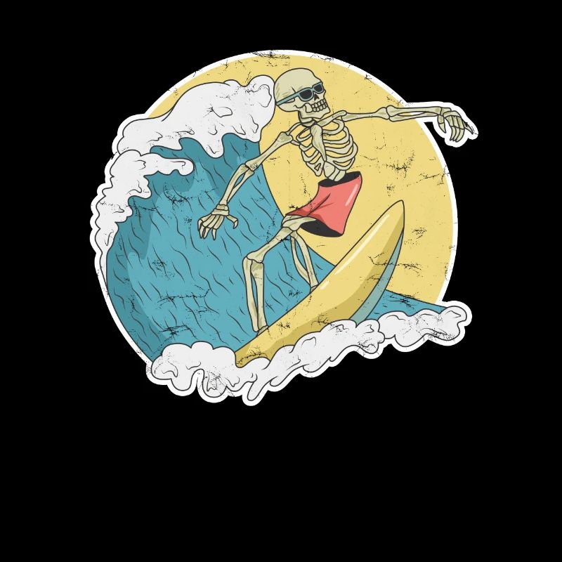 Conception d'Halloween de surfeur pour un surfeur