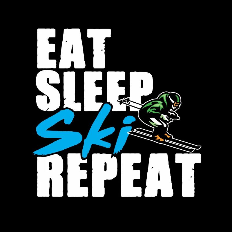 Eat Sleep Ski Repeat Geschenkidee Skifahrer