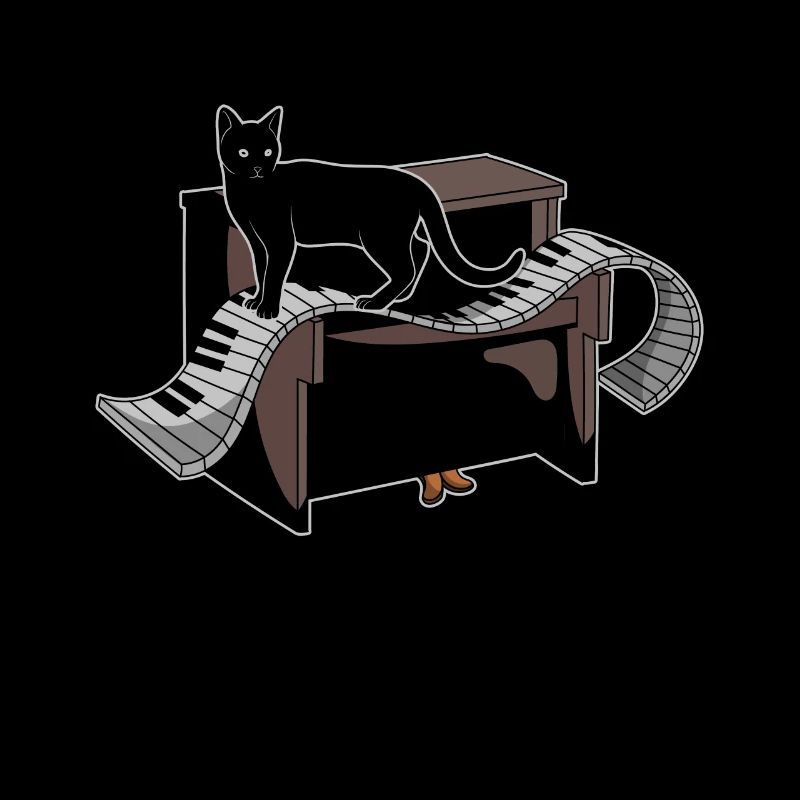 Piano music cat