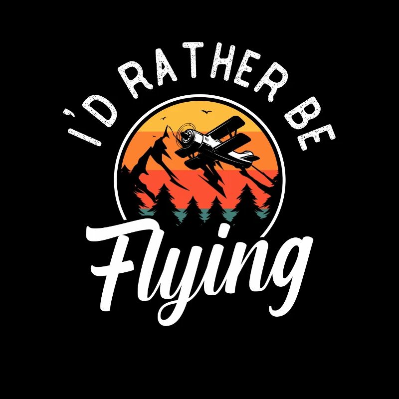 Aviator airplane flying runway gift