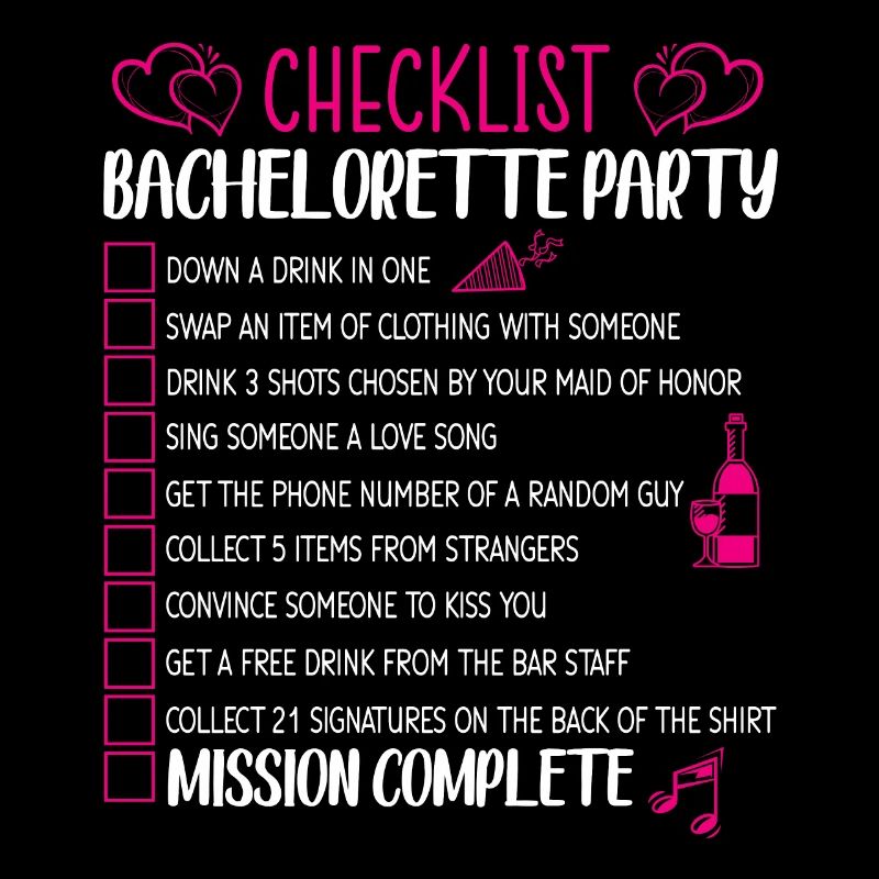 Bachelorette Party Checkliste