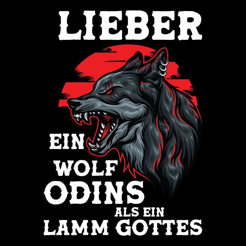 Wikinger Wölfe Odin Walhalla Wolf Geschenk Spruch