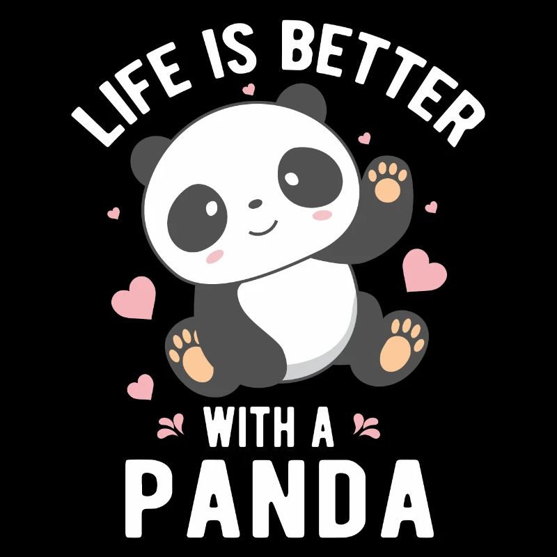 Das Leben ist besser mit einem Panda niedlich Panda Bär Classi