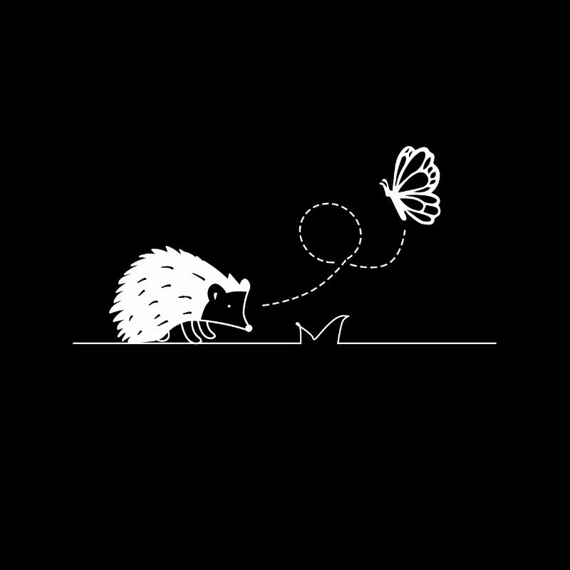 Hedgehog and Butterfly