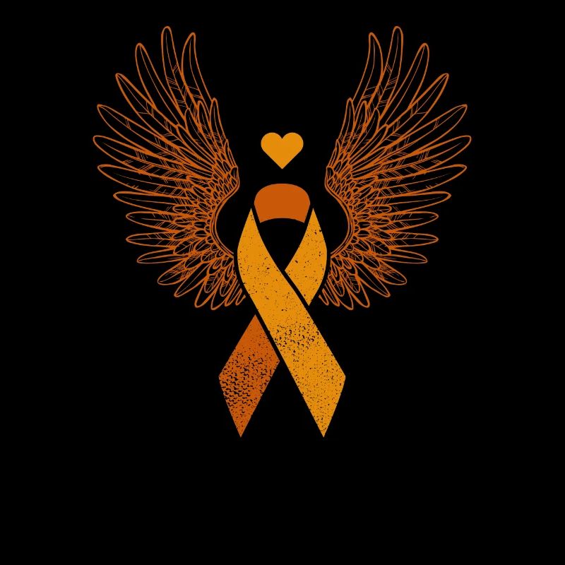 Cancer du sang de leucémie de ruban orange ailé