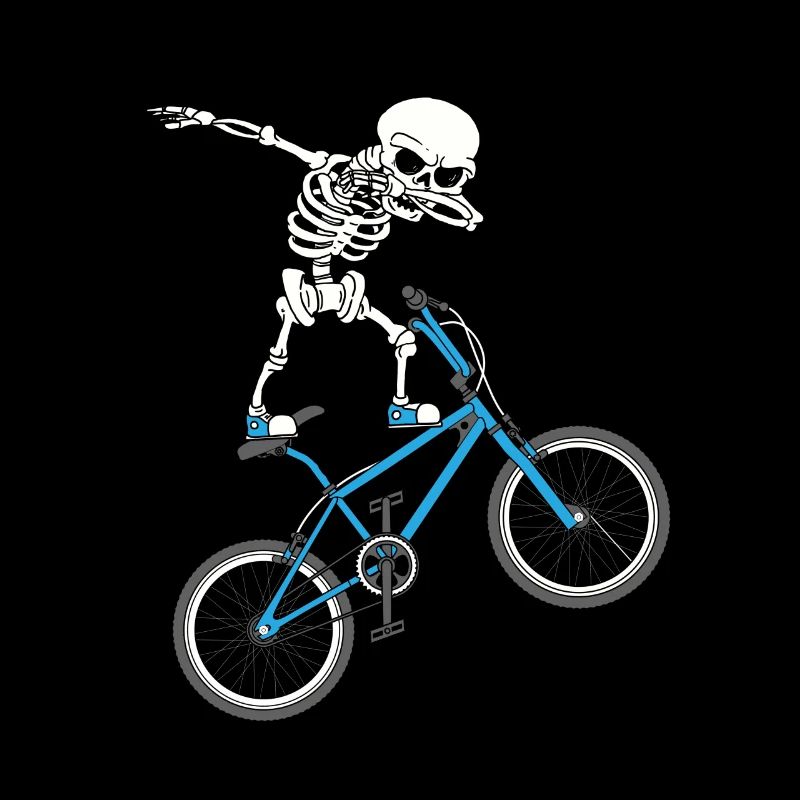 Dabbing Skeleton mtb Bicycle BMX Fun