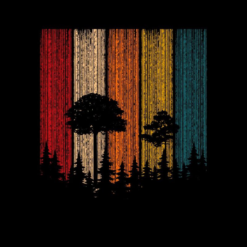 Barcode Bäume Wald - Tolles Motiv für Wanderer