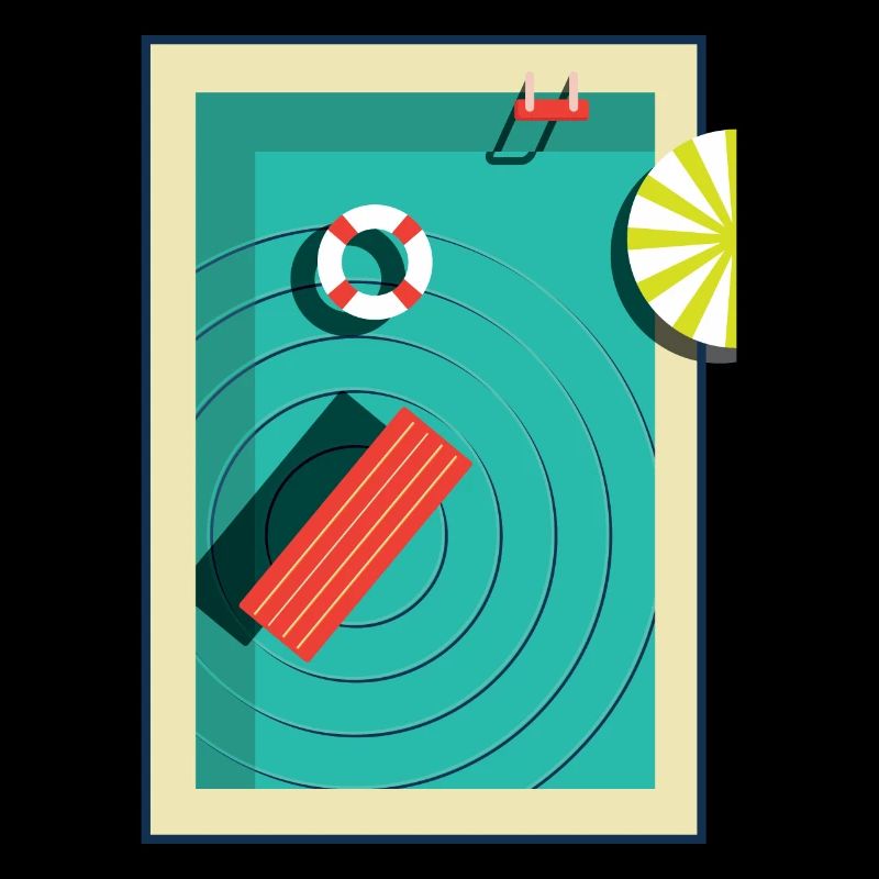 Piscine en été